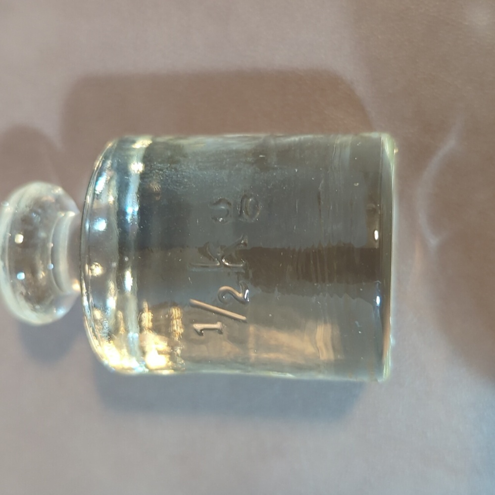 Vintage Clear Glass Scale Weight 1/2 kg Apothecary - Picture 3 of 7